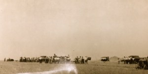 Extension demonstration showing the use of tractors in farming.